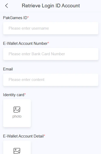 Fill the login-related issue details